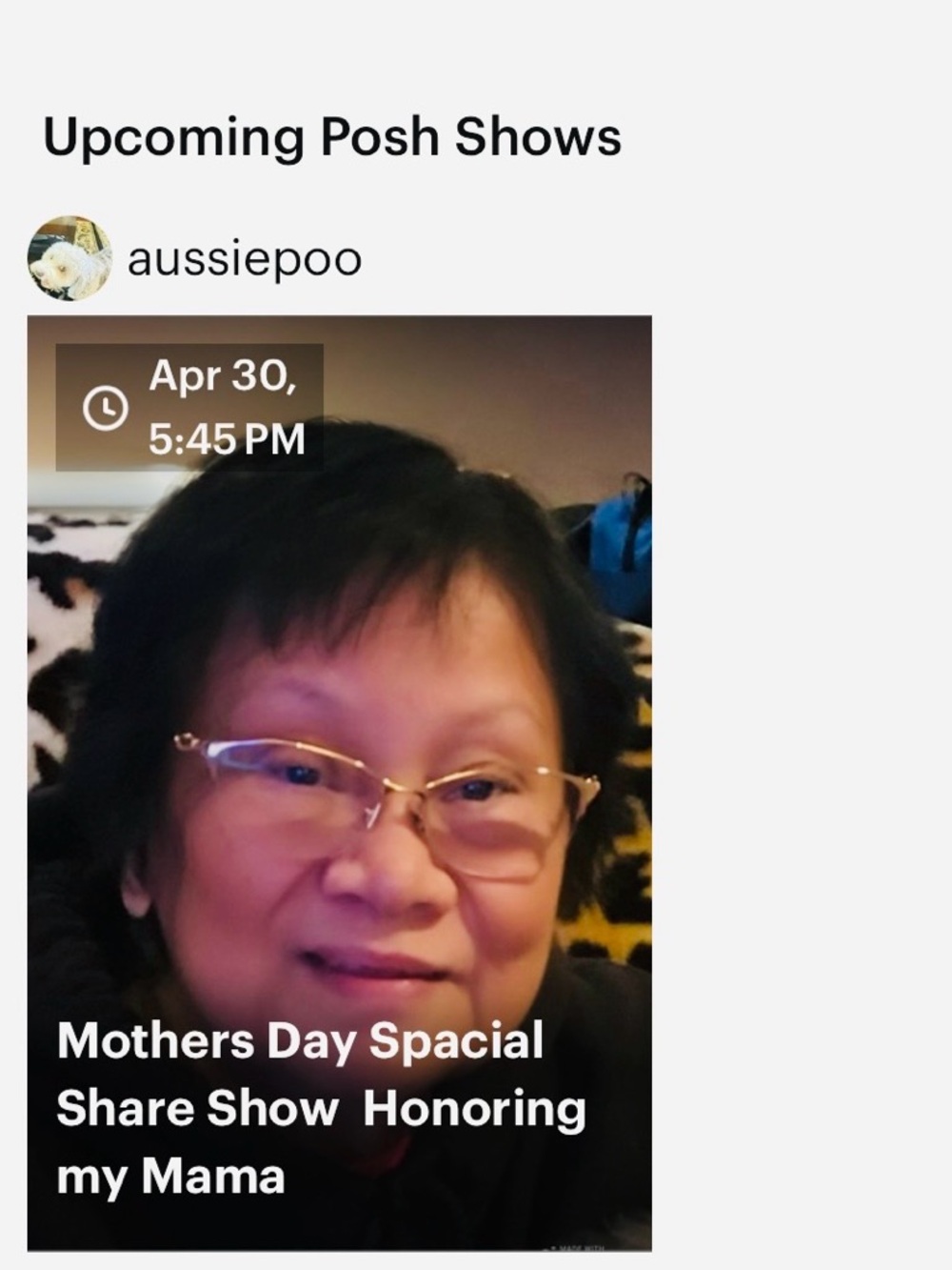 Posh LIVE Screenshot Mothers Day Special